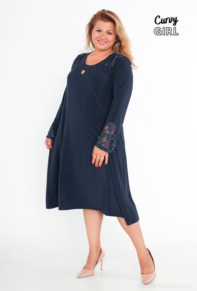 Picture of PLUS SIZE LACE DRESS WITH FOLD